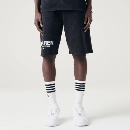 The Male model is wearing McLaren Racing Washed Pack Black Oversized Shorts 1