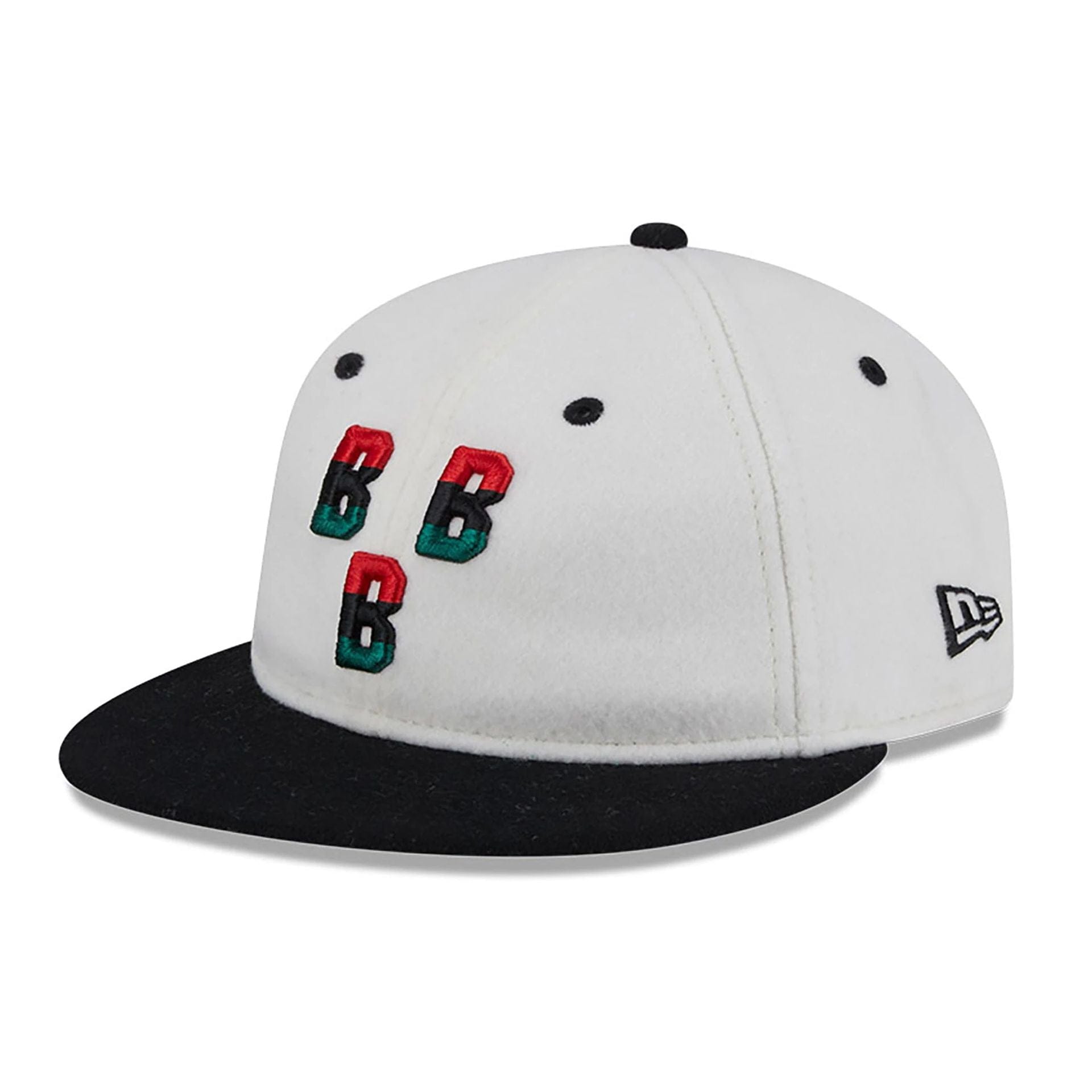 This is a Birmingham Black Barons Tri-Colour Logo White Retro Crown 9FIFTY Strapback Adjustable Cap 4