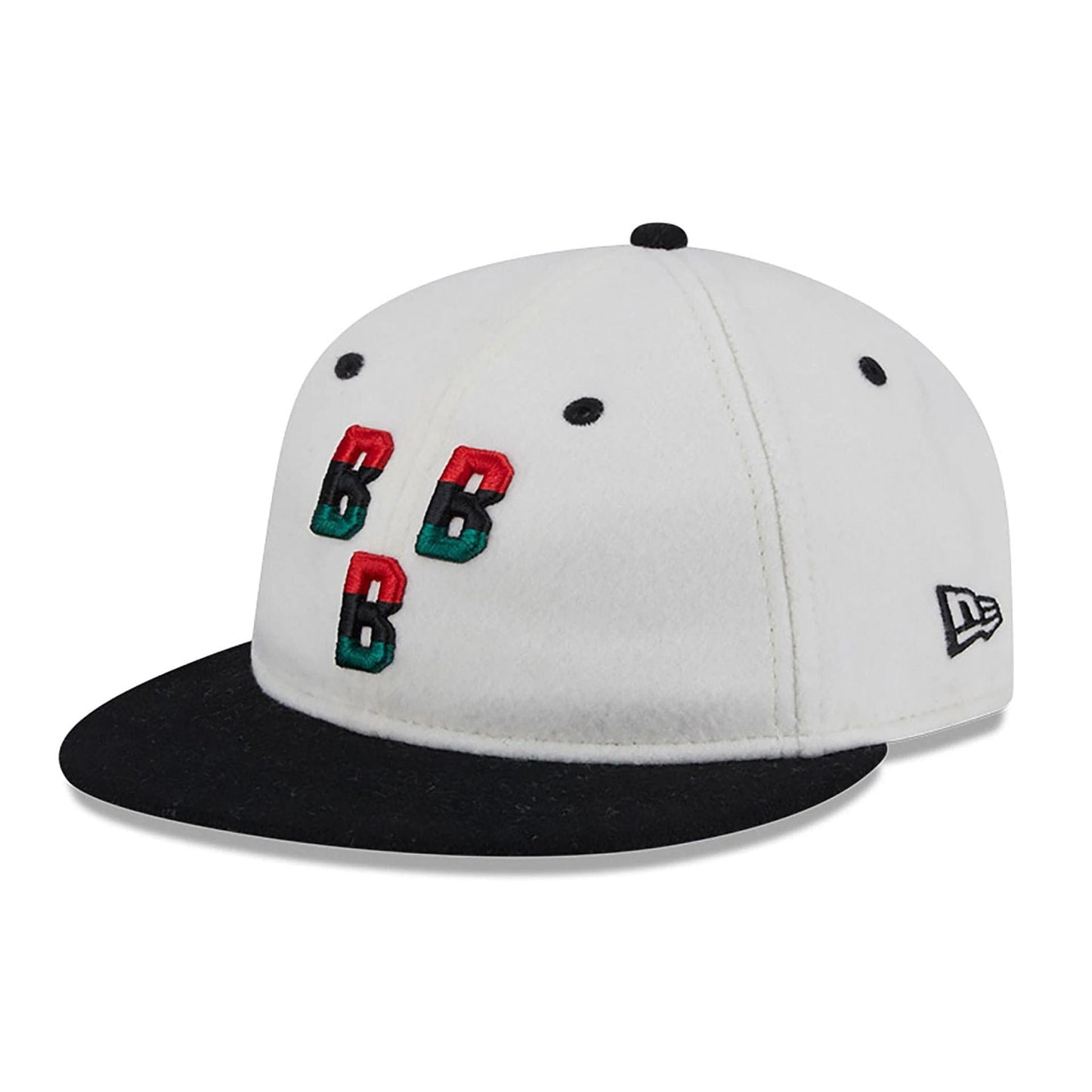 This is a Birmingham Black Barons Tri-Colour Logo White Retro Crown 9FIFTY Strapback Adjustable Cap 4