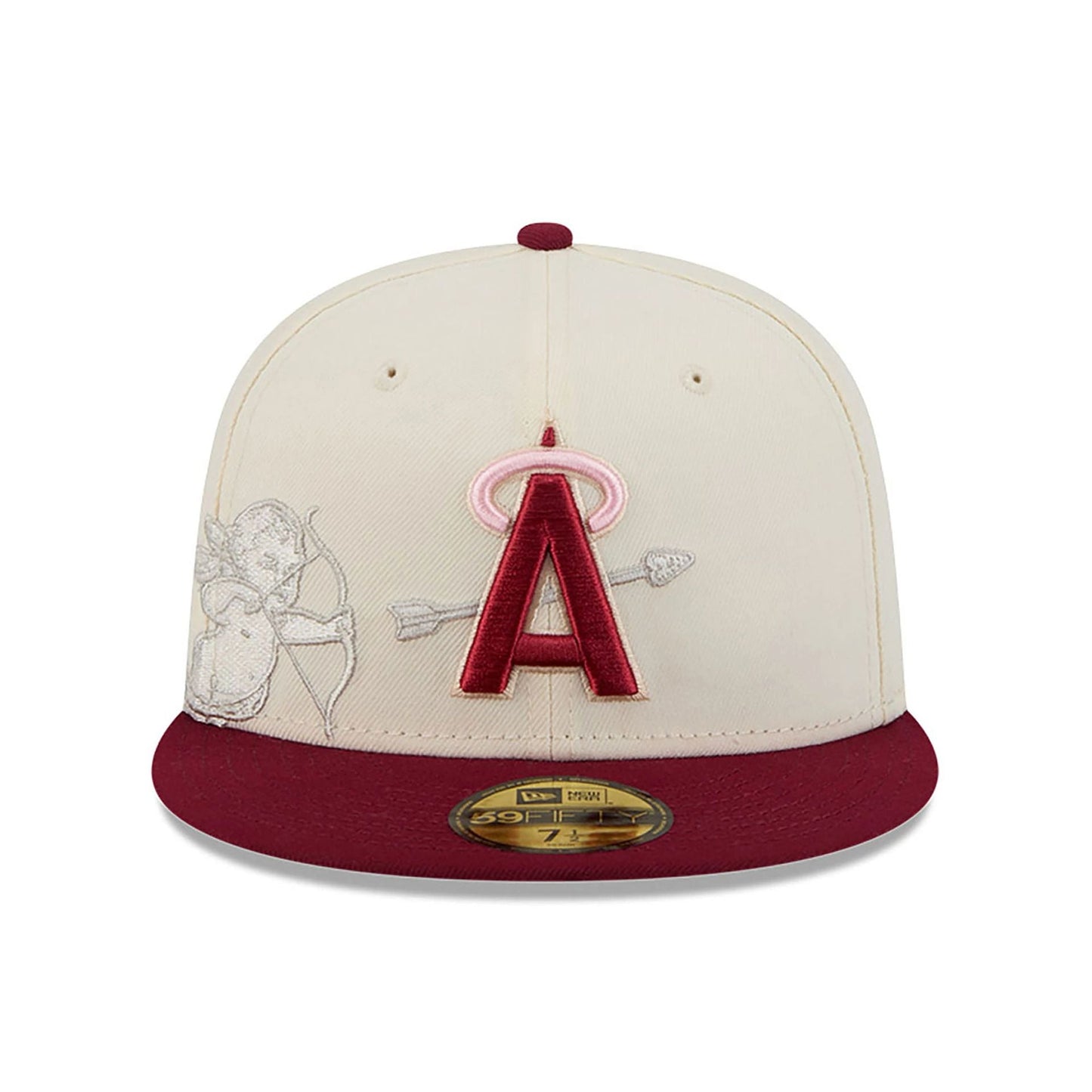 This is a LA Angels Cherub Chrome White 59FIFTY Fitted Cap 3