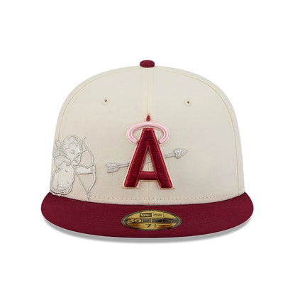 This is a LA Angels Cherub Chrome White 59FIFTY Fitted Cap 3