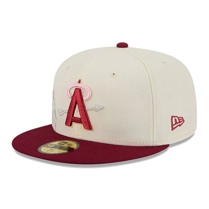This is a LA Angels Cherub Chrome White 59FIFTY Fitted Cap 4