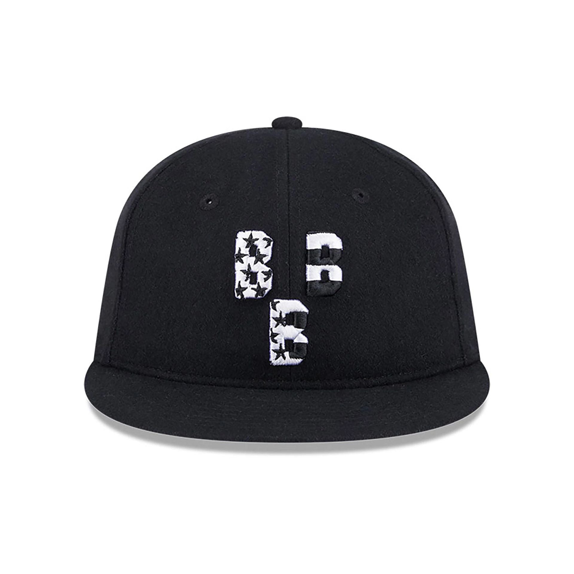This is a Birmingham Black Barons Enclosed Flag Black Retro Crown 59FIFTY Fitted Cap 3