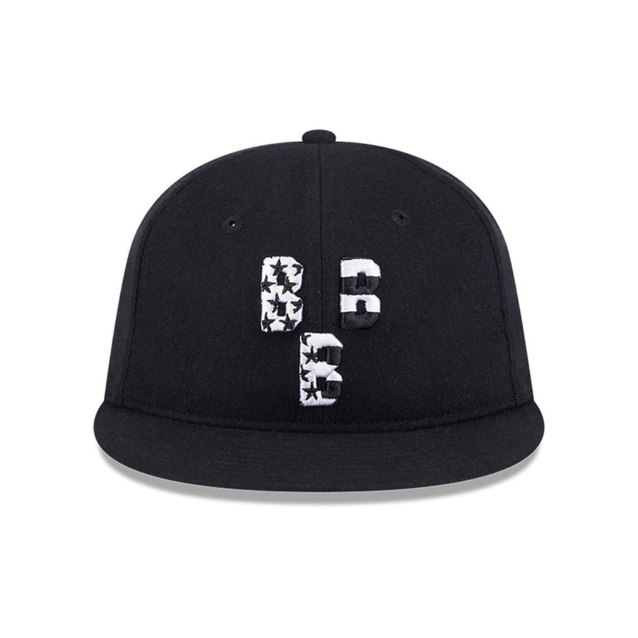 This is a Birmingham Black Barons Enclosed Flag Black Retro Crown 59FIFTY Fitted Cap 3