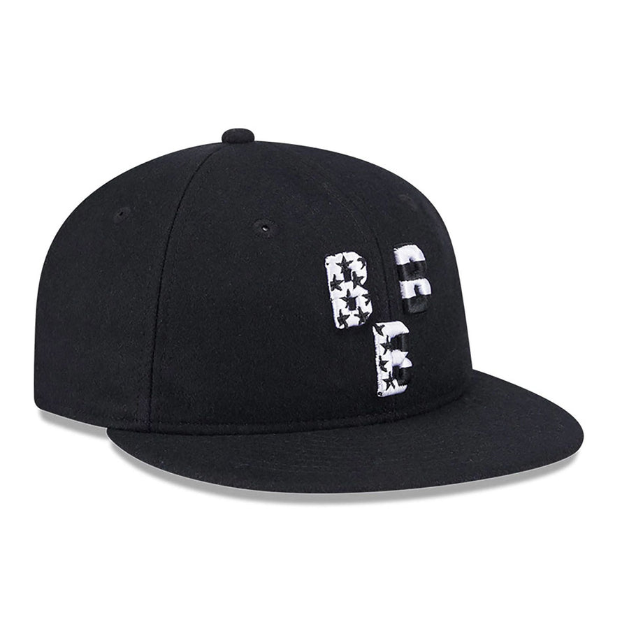 This is a Birmingham Black Barons Enclosed Flag Black Retro Crown 59FIFTY Fitted Cap 4