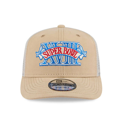 This is a Oakland Raiders NFL Champions Beige 9SEVENTY Stretch Snap Adjustable Cap 3