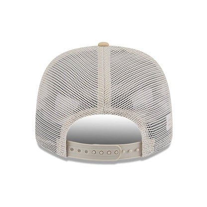 This is a Oakland Raiders NFL Champions Beige 9SEVENTY Stretch Snap Adjustable Cap 5