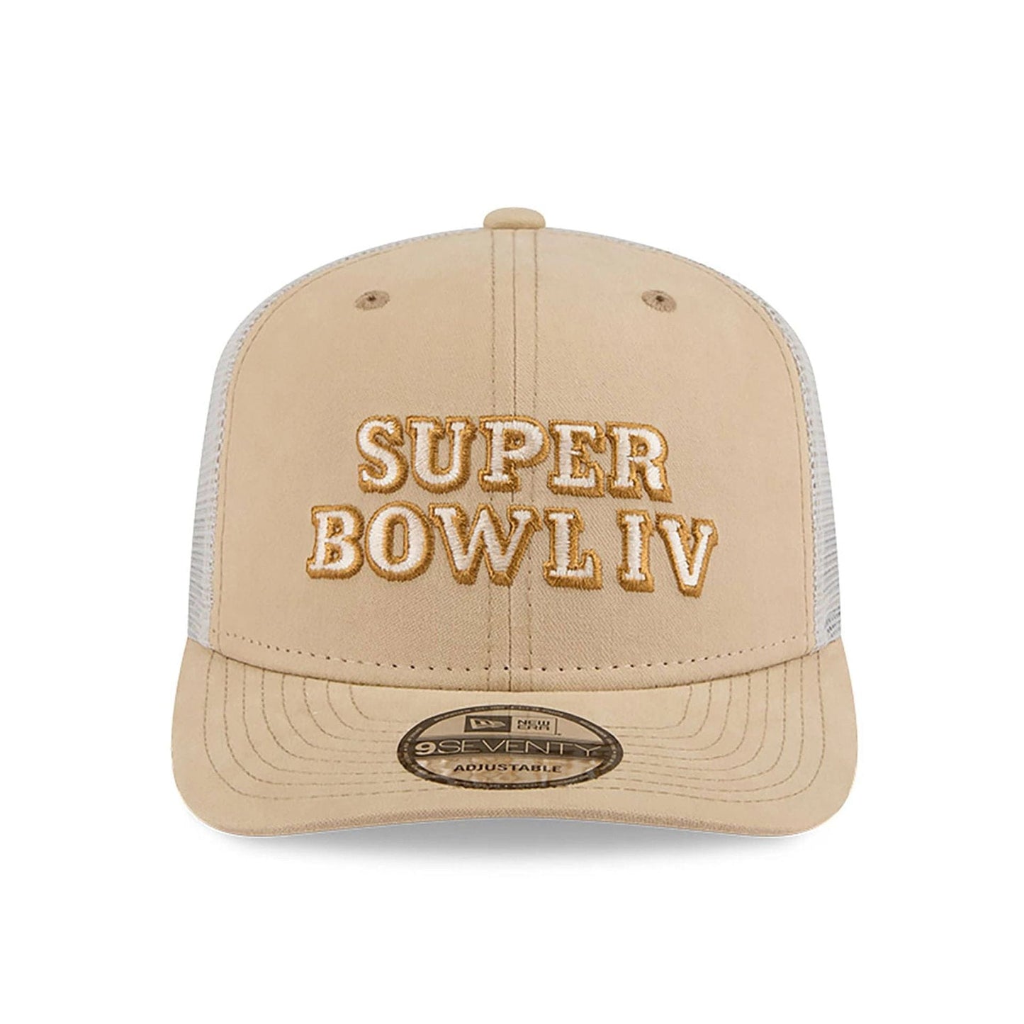 This is a Kansas City Chiefs NFL Champions Beige 9SEVENTY Stretch Snap Adjustable Cap 2