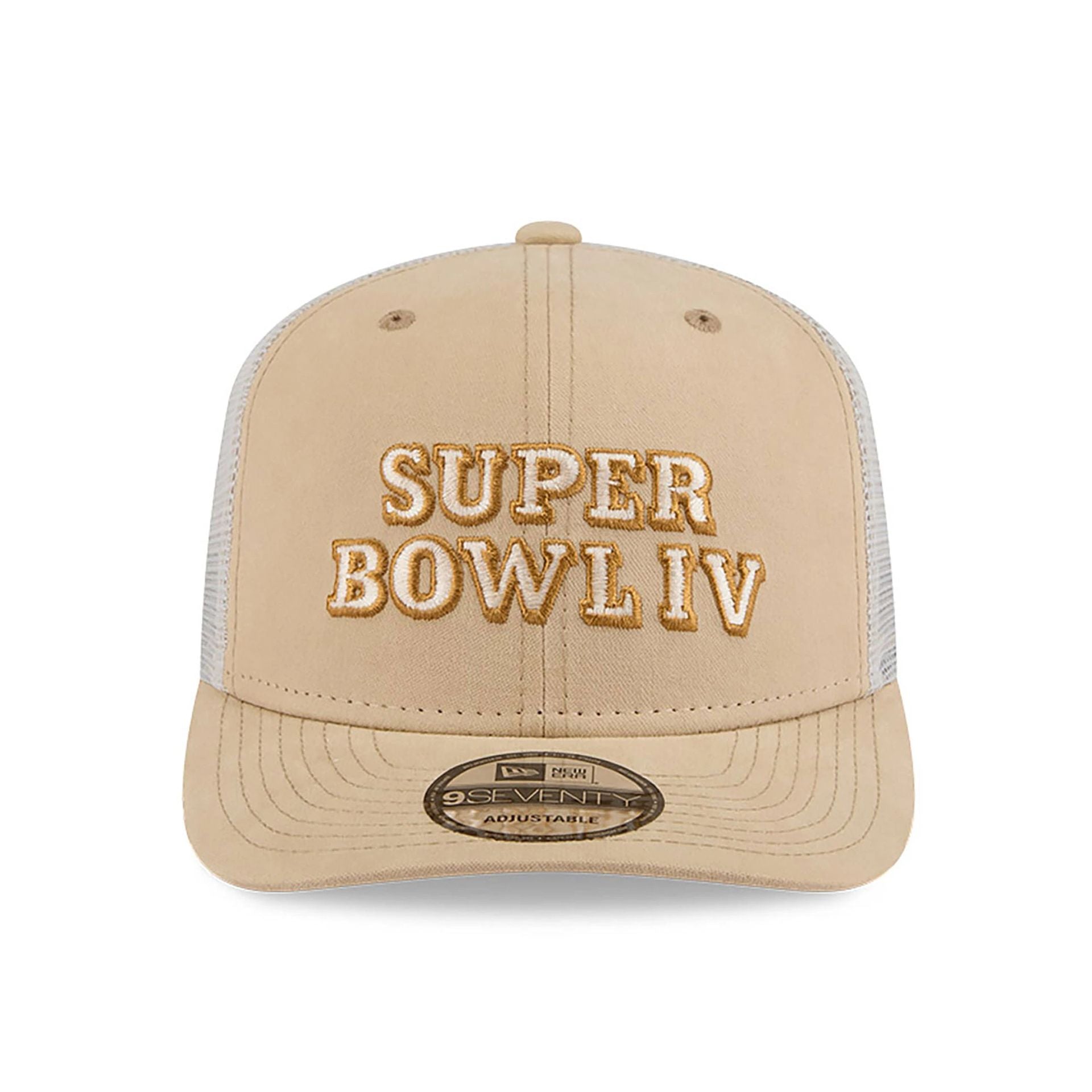 This is a Kansas City Chiefs NFL Champions Beige 9SEVENTY Stretch Snap Adjustable Cap 2