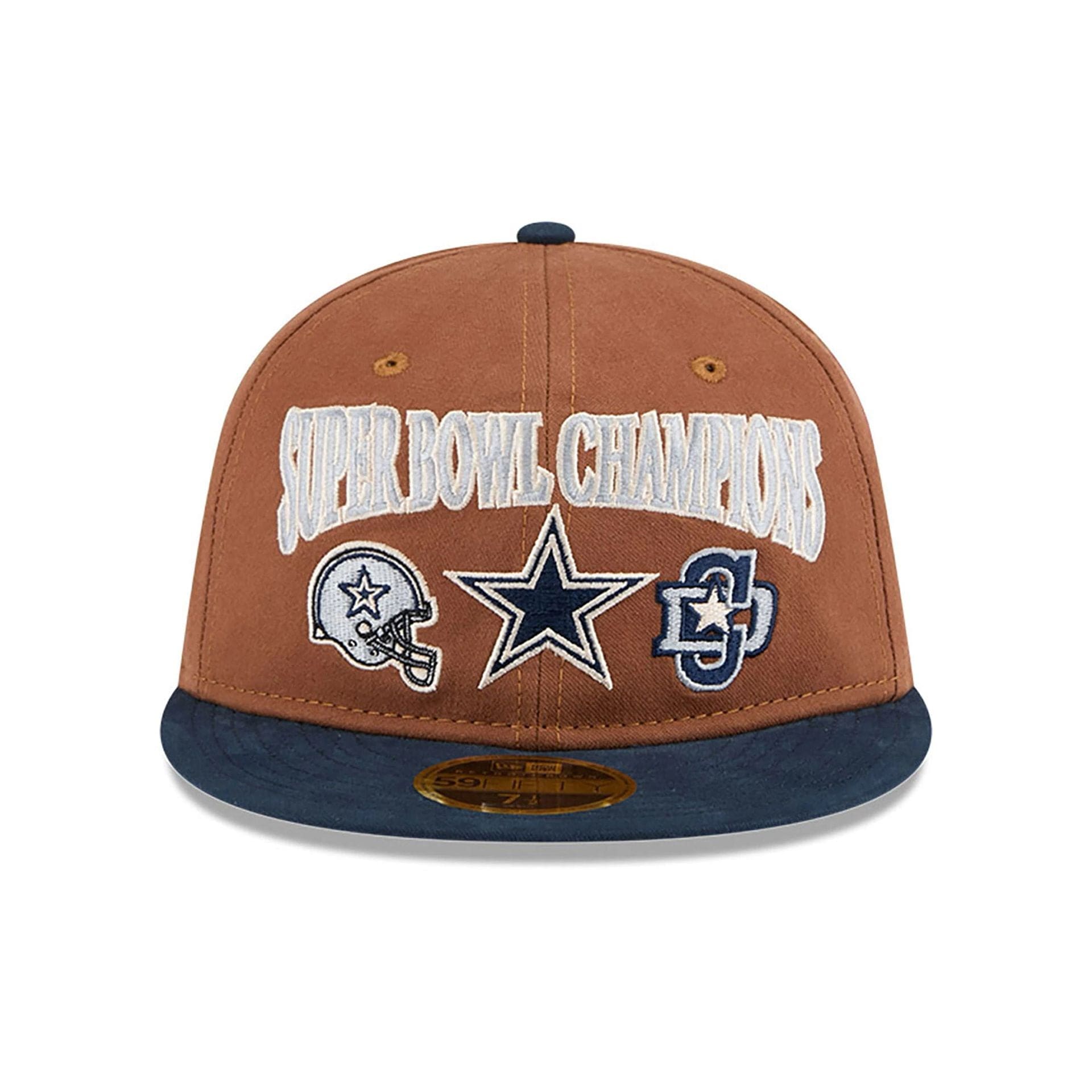 This is a Dallas Cowboys NFL Champions Dark Beige Retro Crown 59FIFTY Fitted Cap 3