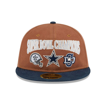 This is a Dallas Cowboys NFL Champions Dark Beige Retro Crown 59FIFTY Fitted Cap 3
