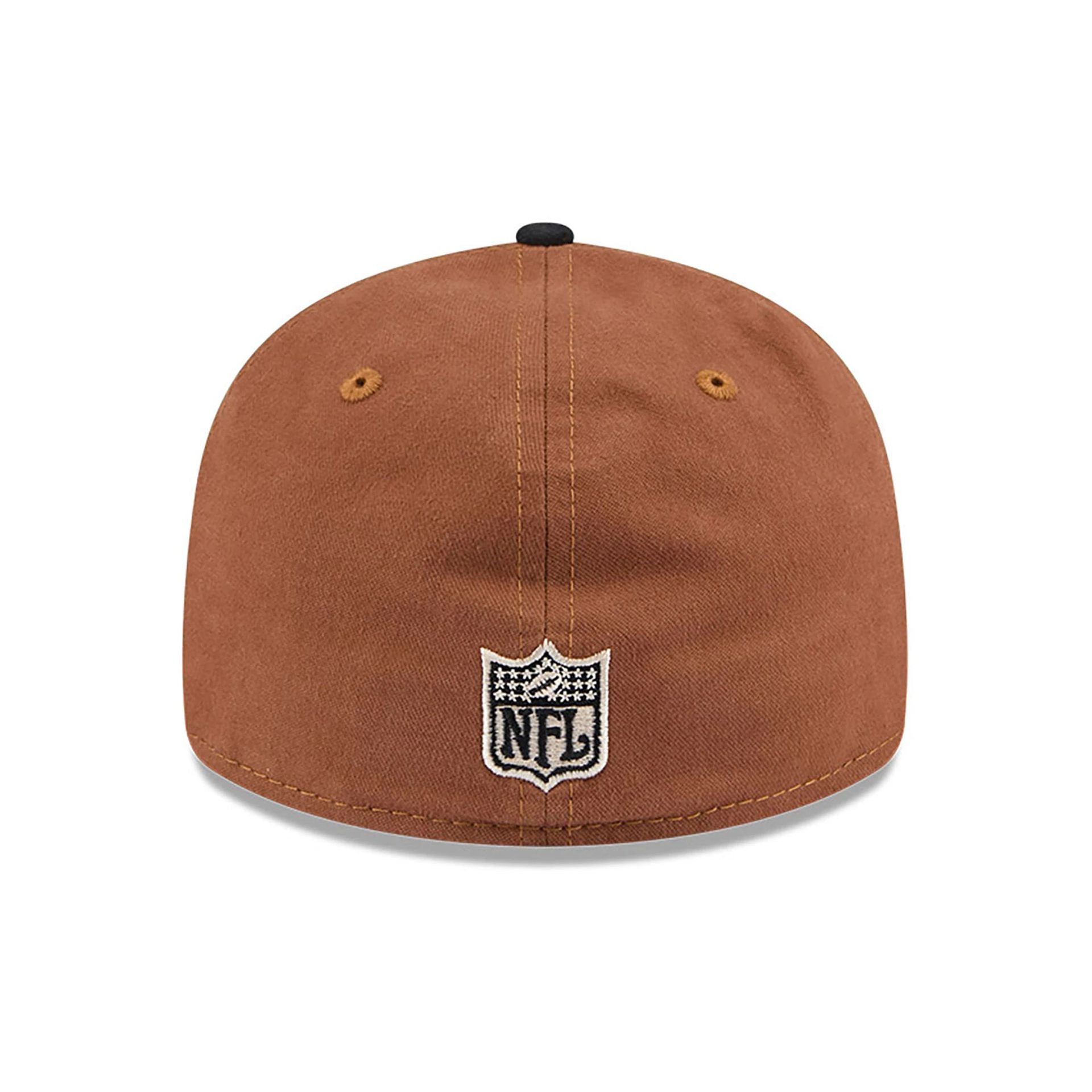 This is a Oakland Raiders NFL Champions Dark Beige Retro Crown 59FIFTY Fitted Cap 6