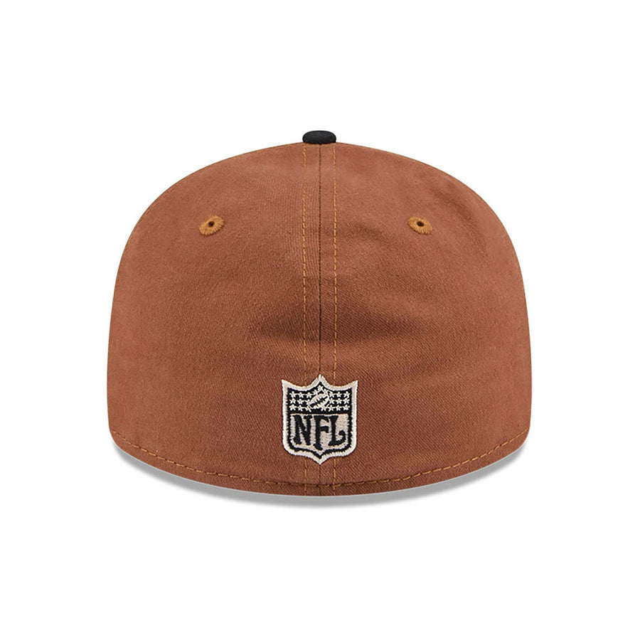 This is a Oakland Raiders NFL Champions Dark Beige Retro Crown 59FIFTY Fitted Cap 6