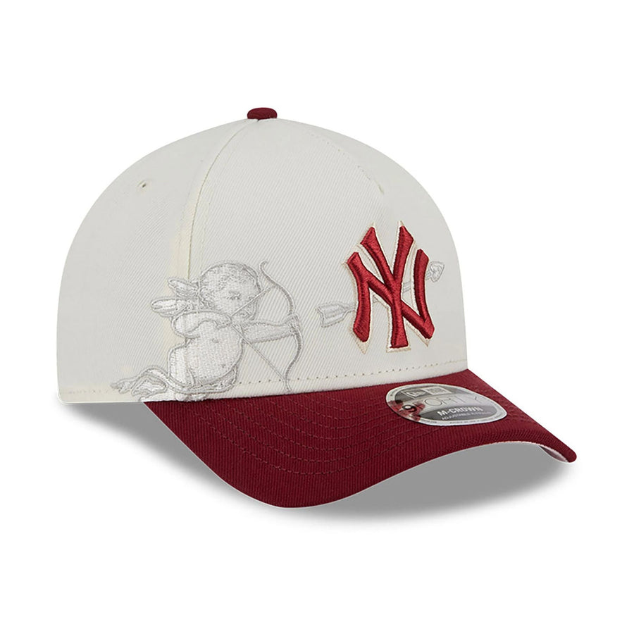 This is a New York Yankees Cherub Chrome White 9FORTY M-Crown A-Frame Adjustable Cap 1