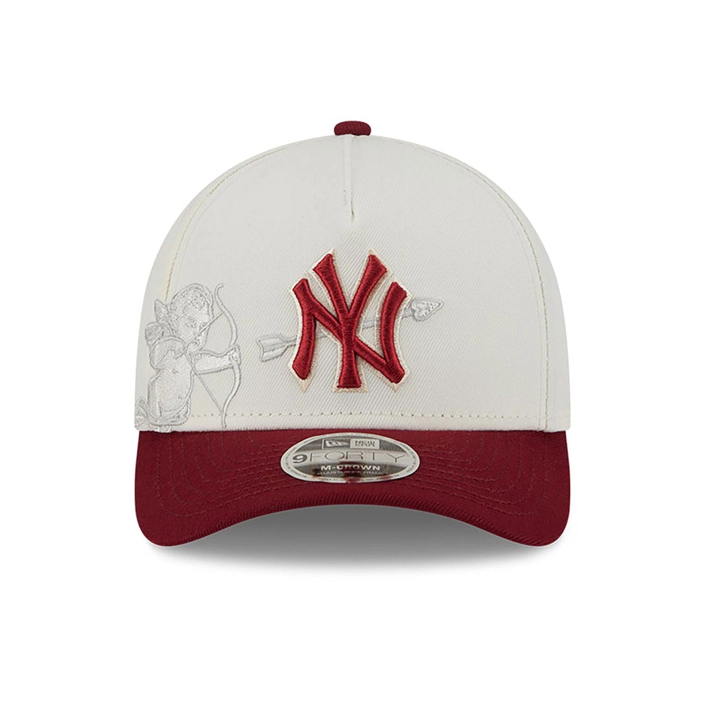 This is a New York Yankees Cherub Chrome White 9FORTY M-Crown A-Frame Adjustable Cap 3