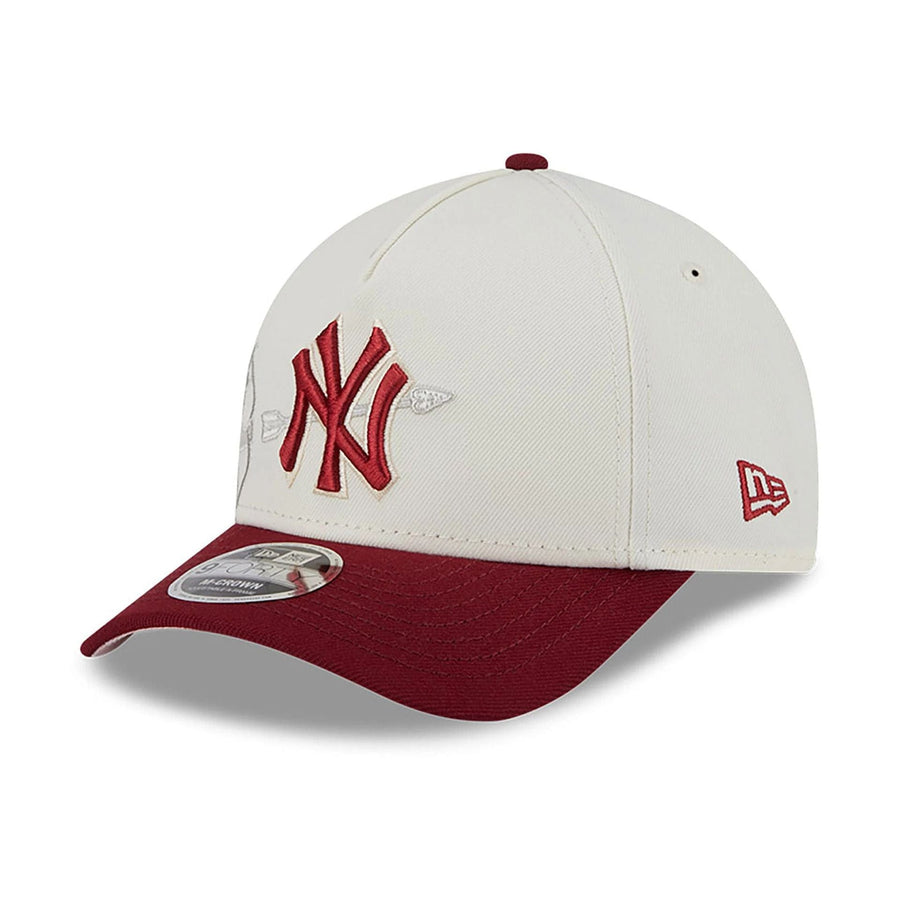 This is a New York Yankees Cherub Chrome White 9FORTY M-Crown A-Frame Adjustable Cap 4
