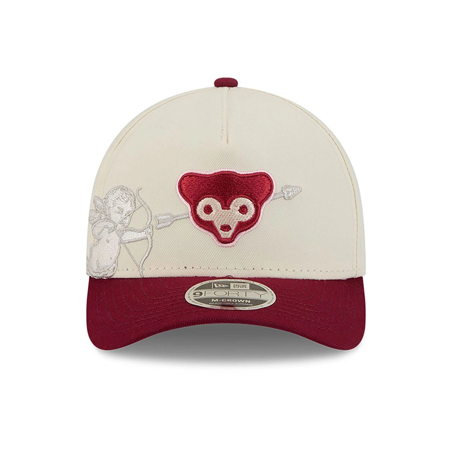 This is a Chicago Cubs Cherub Chrome White 9FORTY M-Crown A-Frame Adjustable Cap 3