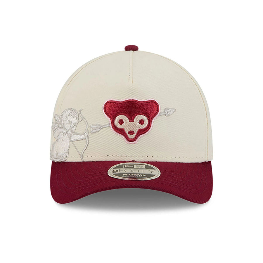 This is a Chicago Cubs Cherub Chrome White 9FORTY M-Crown A-Frame Adjustable Cap 3