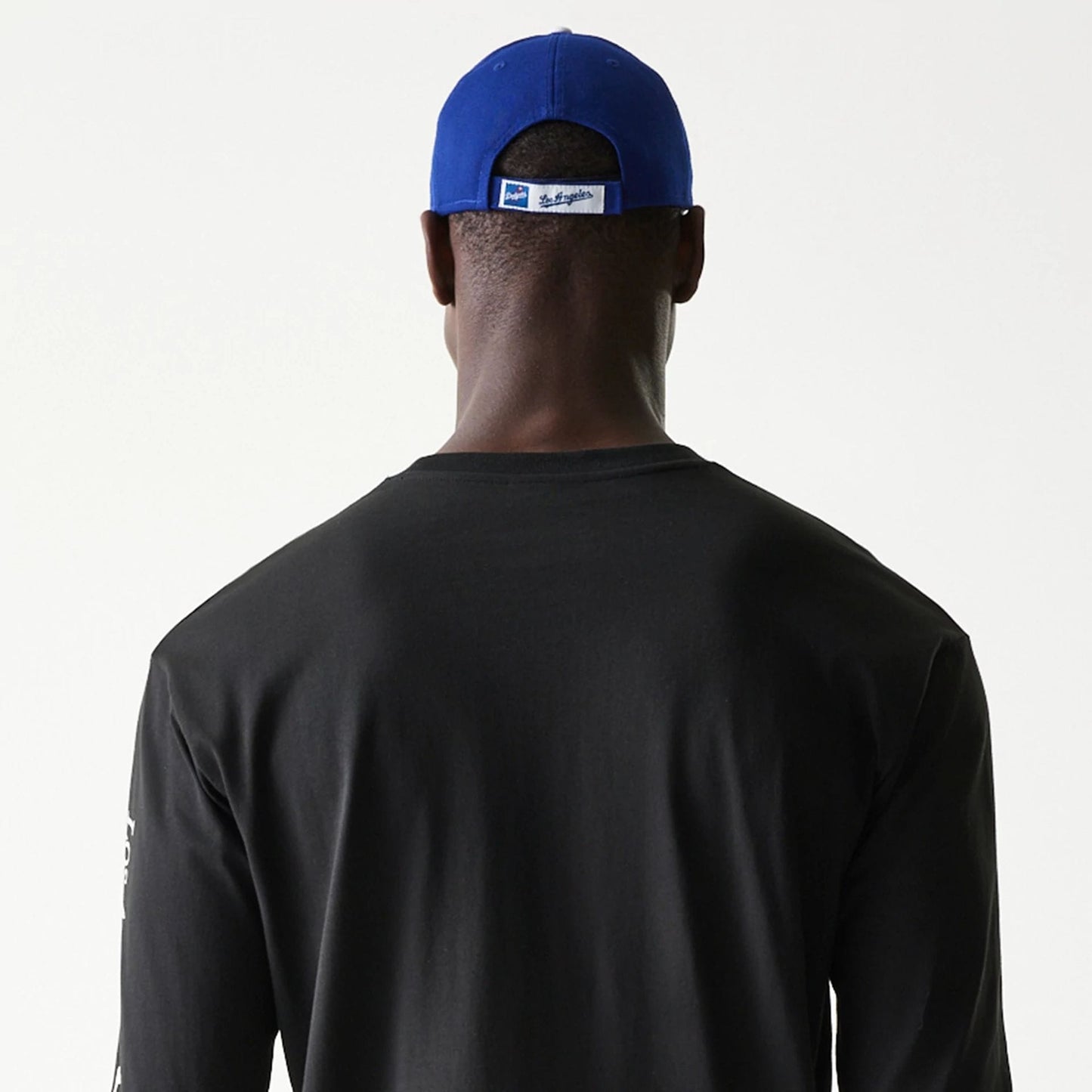 The Male model is wearing LA Dodgers MLB Character Black Long Sleeve T-Shirt 7
