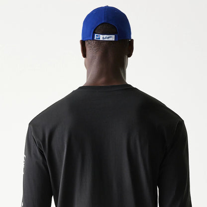 The Male model is wearing LA Dodgers MLB Character Black Long Sleeve T-Shirt 7