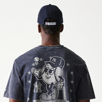 The Male model is wearing New York Yankees MLB Character Navy T-Shirt 3
