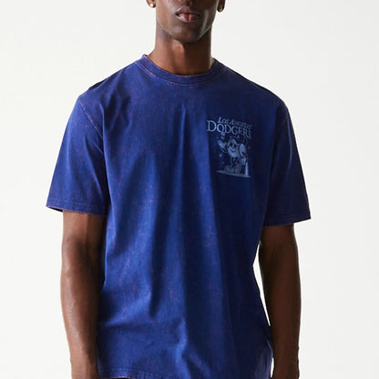 The Male model is wearing LA Dodgers MLB Character Dark Blue T-Shirt 3