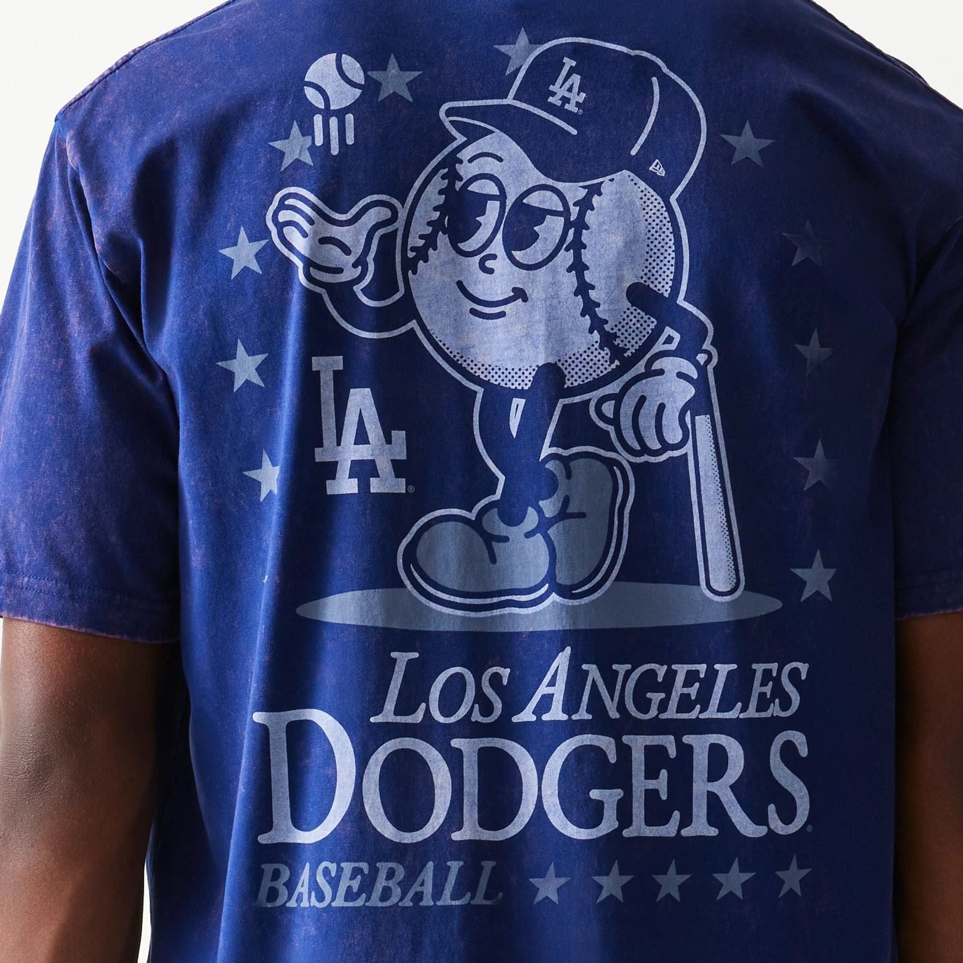 The Male model is wearing LA Dodgers MLB Character Dark Blue T-Shirt 2