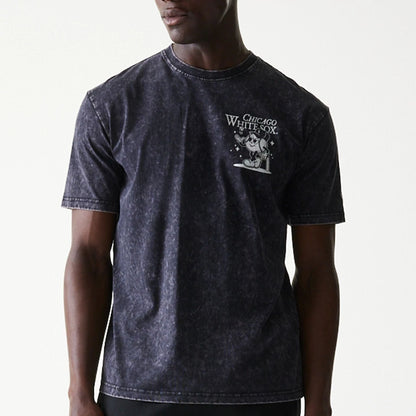 The Male model is wearing Chicago White Sox MLB Character Black T-Shirt 3