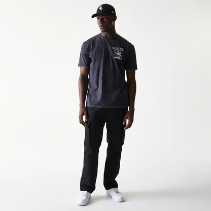 The Male model is wearing Chicago White Sox MLB Character Black T-Shirt 6