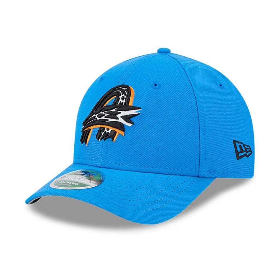 This is a Akron Rubber Ducks MiLB AC Perf Player Replica Blue 9FORTY M-Crown Adjustable Cap 1