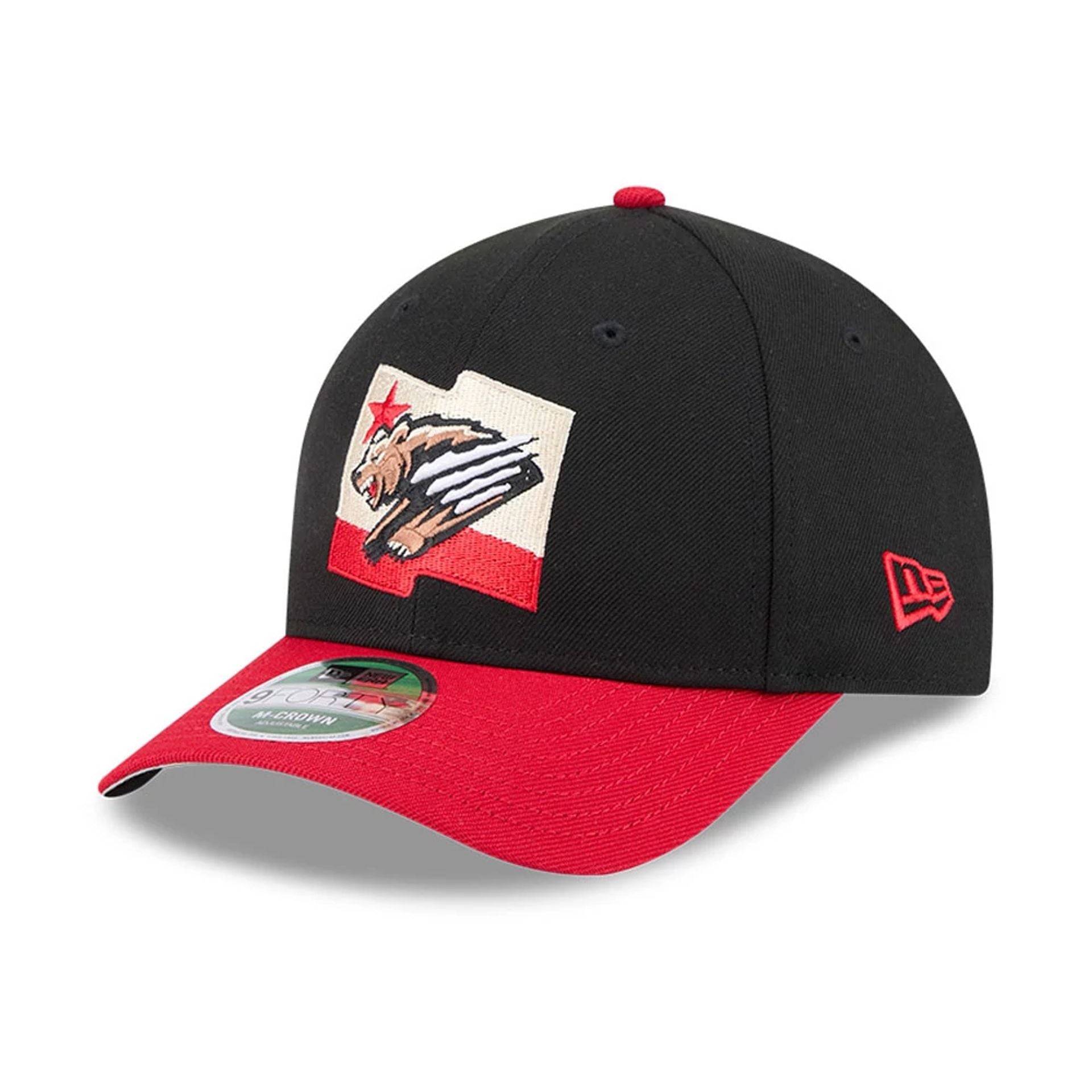 This is a Fresno Grizzlies MiLB AC Perf Player Replica Black 9FORTY M-Crown Adjustable Cap 1