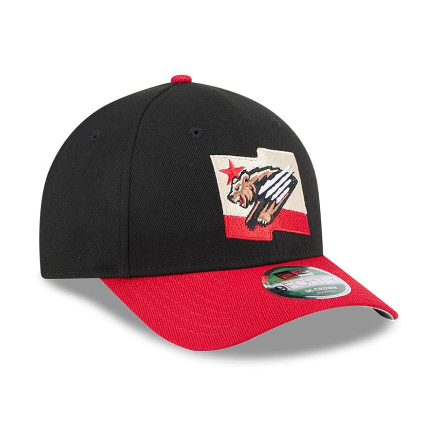 This is a Fresno Grizzlies MiLB AC Perf Player Replica Black 9FORTY M-Crown Adjustable Cap 4