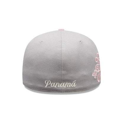 Pictured is this New Era Panama Floral 59FIFTY Fitted cap in grey. 3