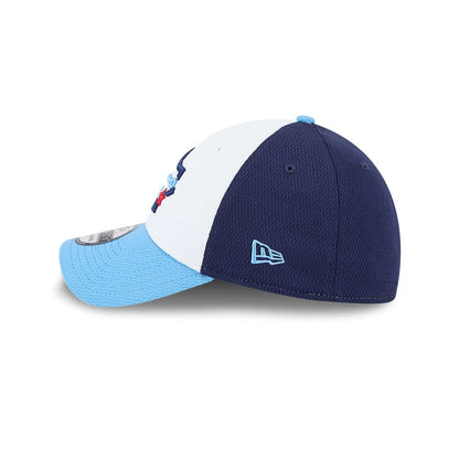 Pictured is this MiLB Batting Practice Corpus Cristi Hooks 39THIRTY Stretch Fit cap in navy. 5