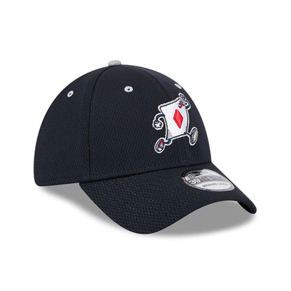 Pictured is this MiLB Batting Practice Reno Aces 39THIRTY Stretch Fit cap in navy. 3