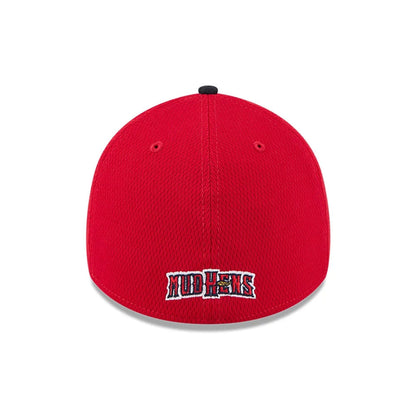 Pictured is this MiLB Batting Practice Toledo Mud Hens 39THIRTY Stretch Fit cap in red. 4