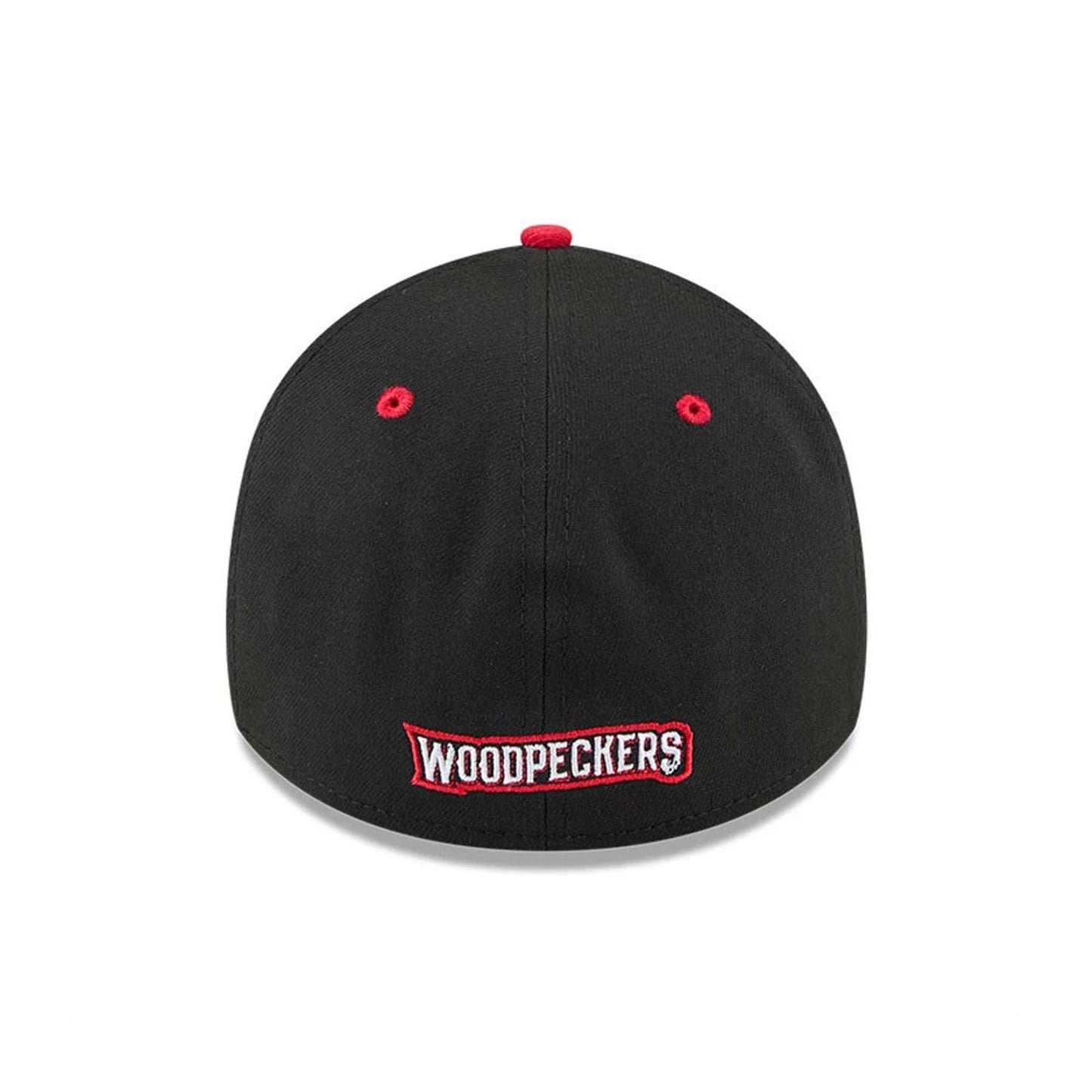 This is a Fayetteville Woodpeckers MiLB AC Perf Black 39THIRTY Stretch Fit Cap 4