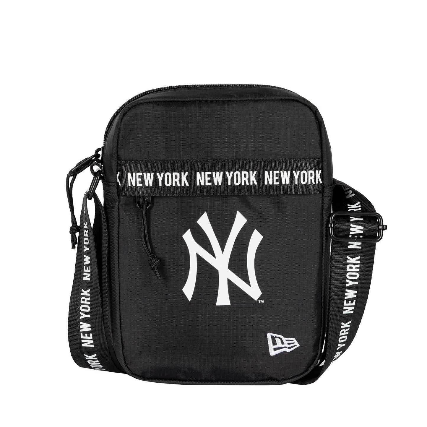 This is a New York Yankees Strap Black Side Bag 2