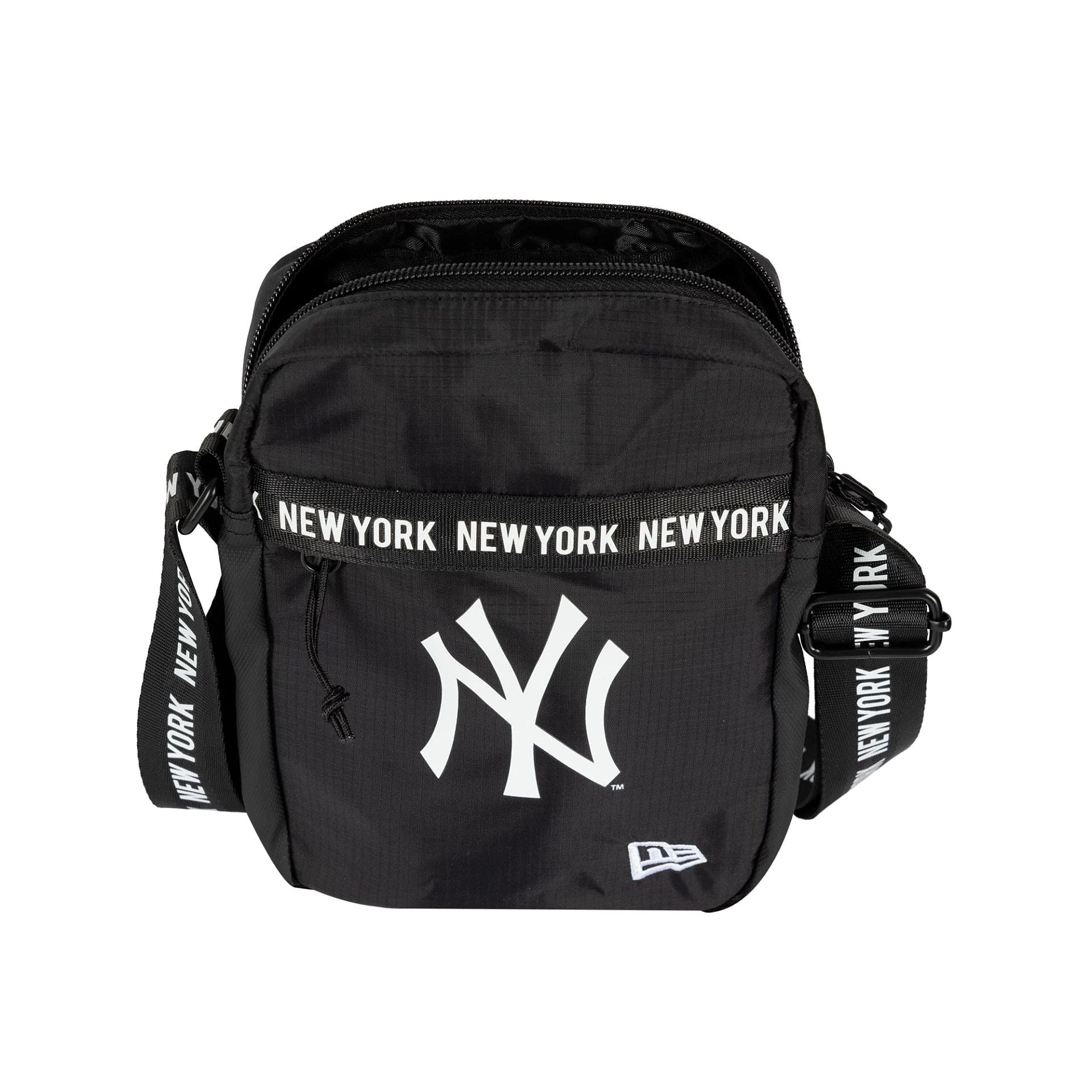 This is a New York Yankees Strap Black Side Bag 4