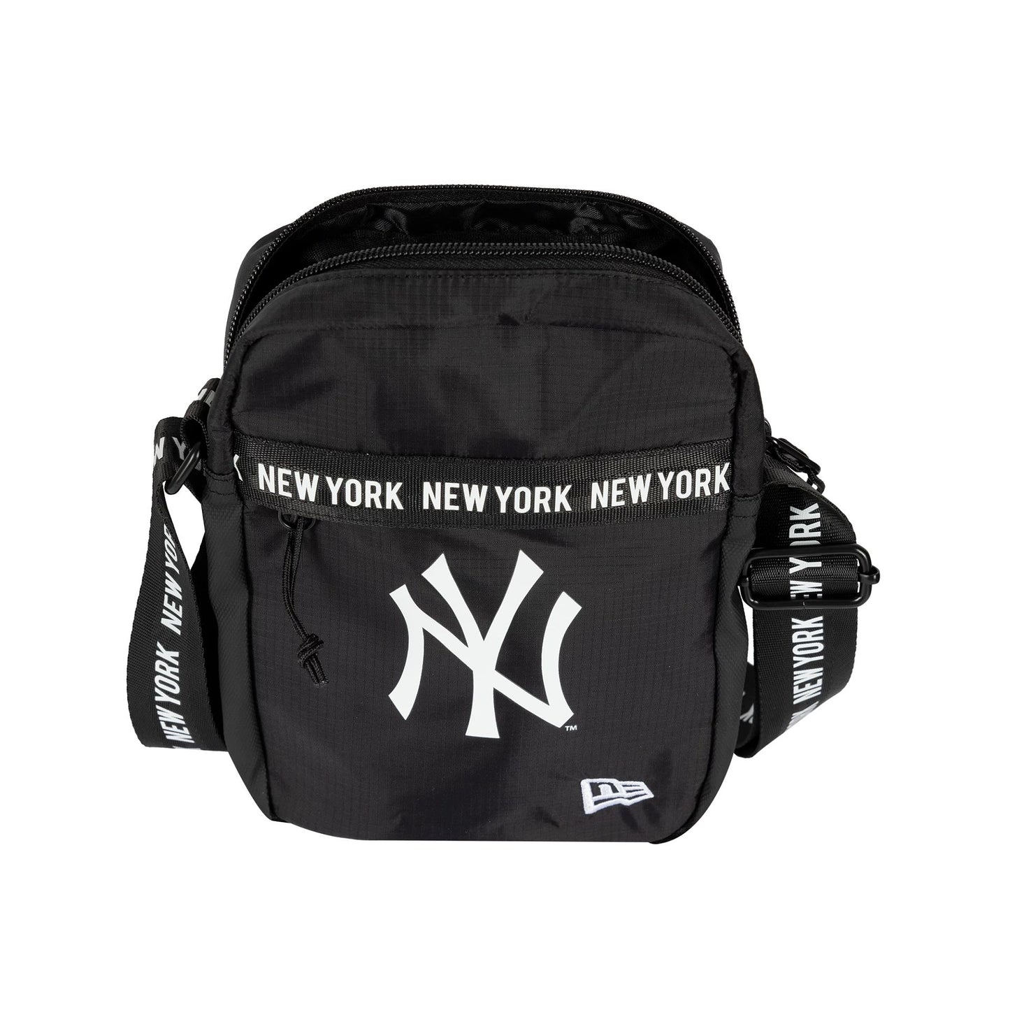 This is a New York Yankees Strap Black Side Bag 4