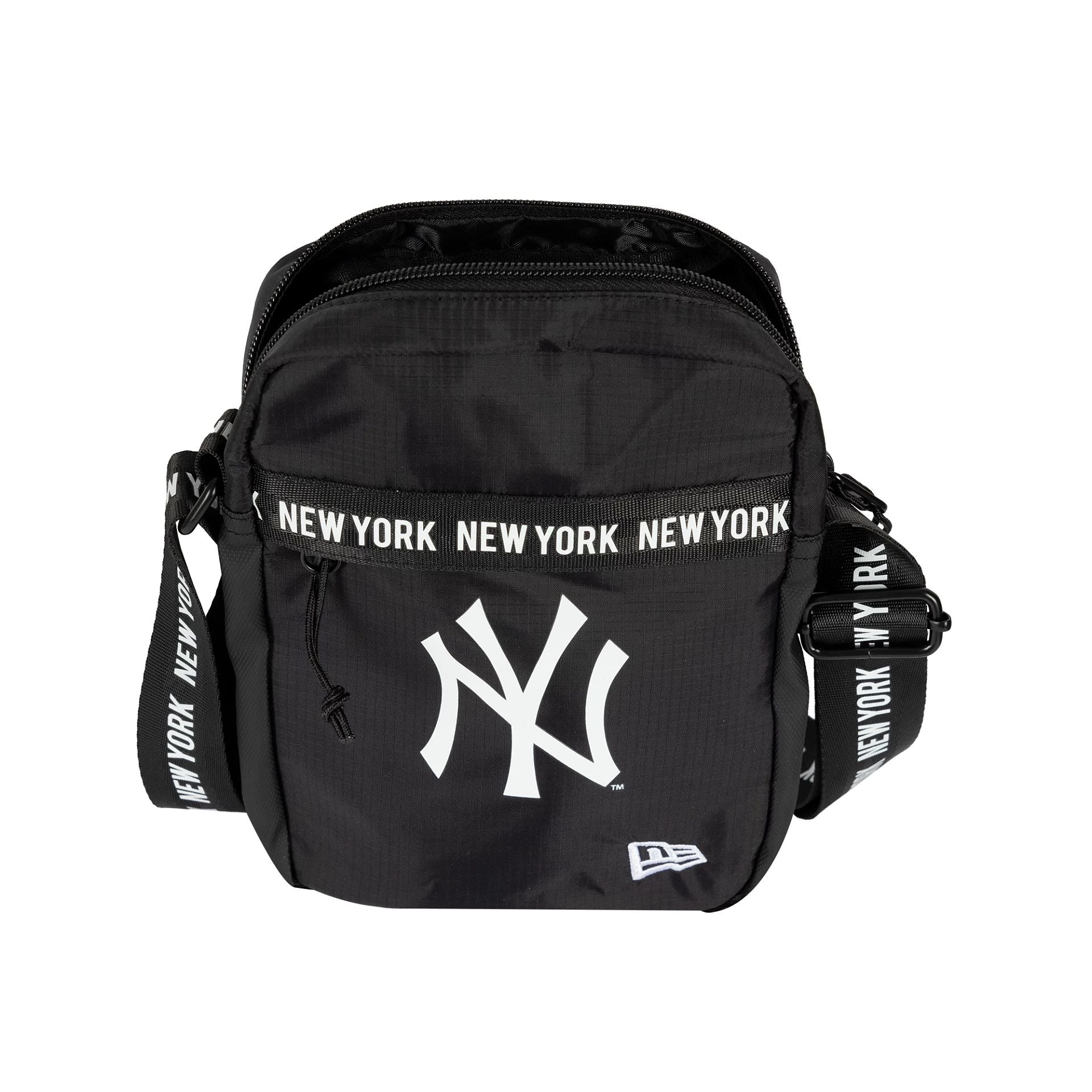 This is a New York Yankees Strap Black Side Bag 4