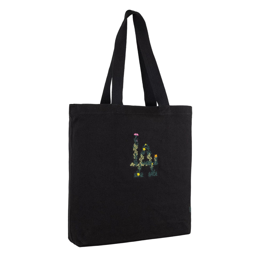 This is a LA Dodgers MLB Floral Black Tote Bag 3