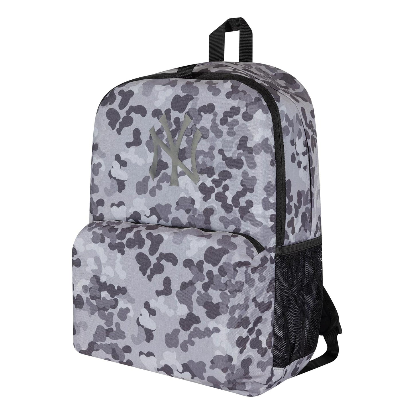 This is a New York Yankees MLB All Over Print Grey Stadium Backpack 1