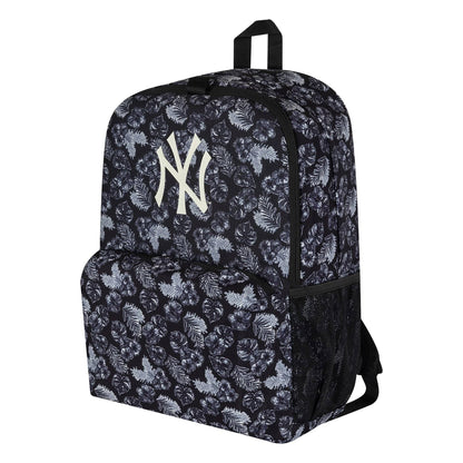 This is a New York Yankees MLB All Over Print Black Stadium Backpack 1