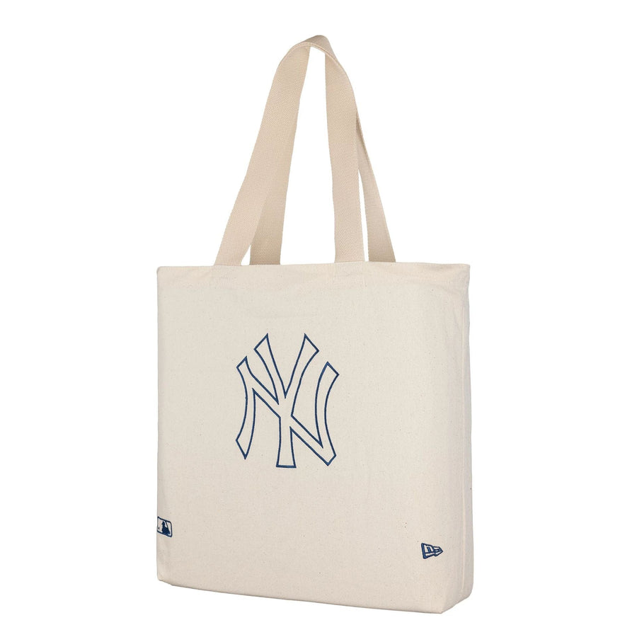 This is a New York Yankees MLB Light Cream Tote Bag 3