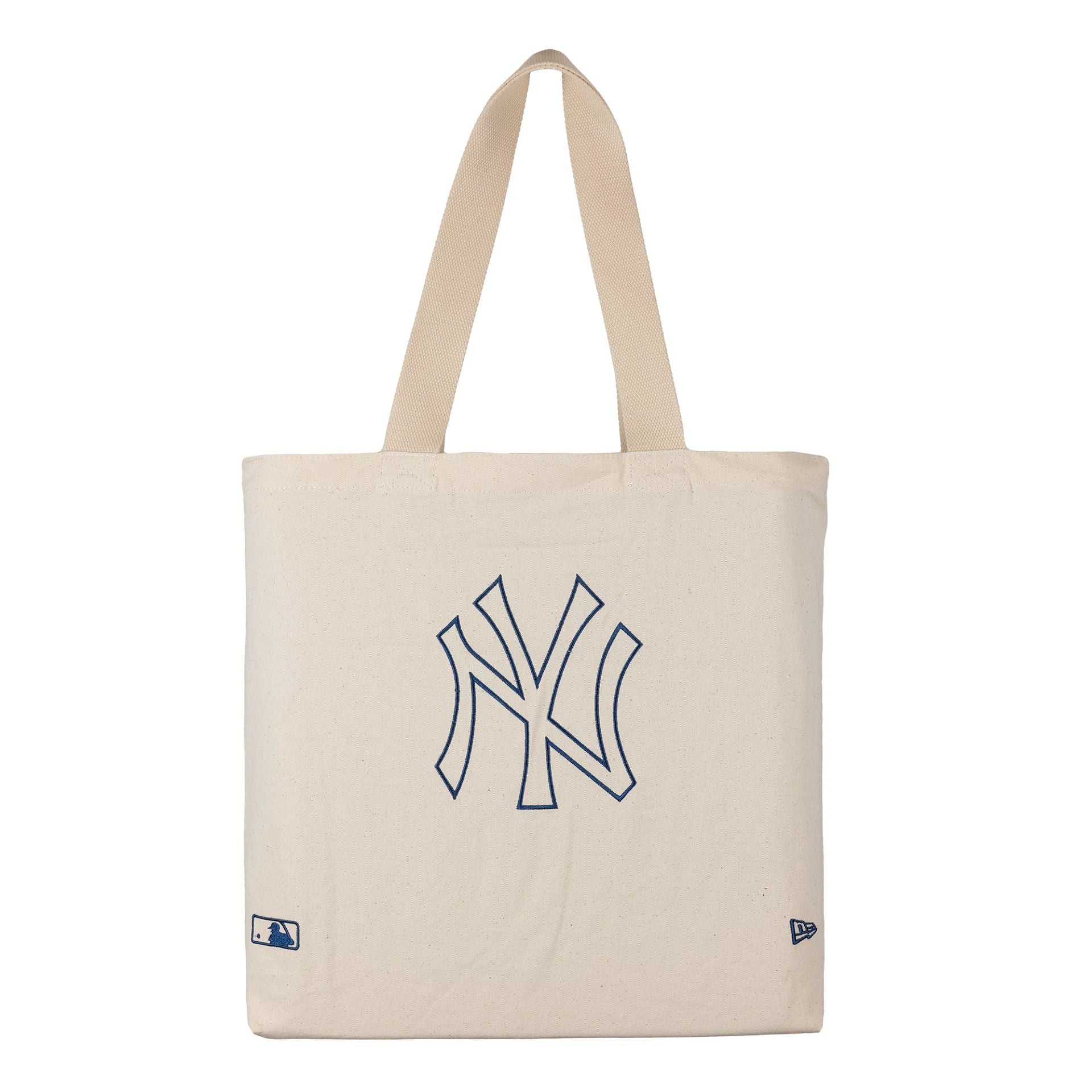This is a New York Yankees MLB Light Cream Tote Bag 2