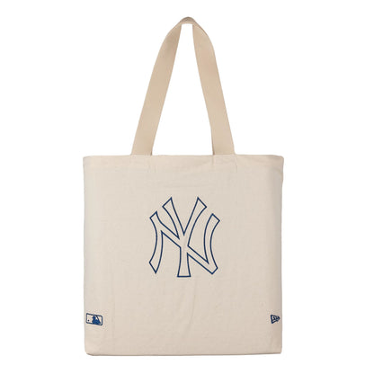 This is a New York Yankees MLB Light Cream Tote Bag 2