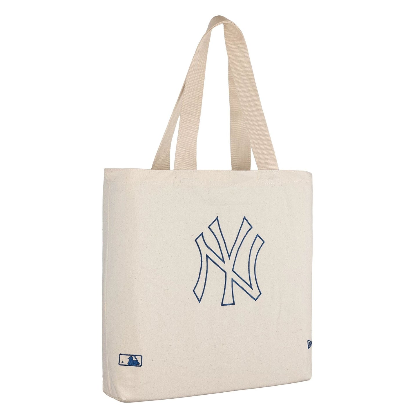 This is a New York Yankees MLB Light Cream Tote Bag 1