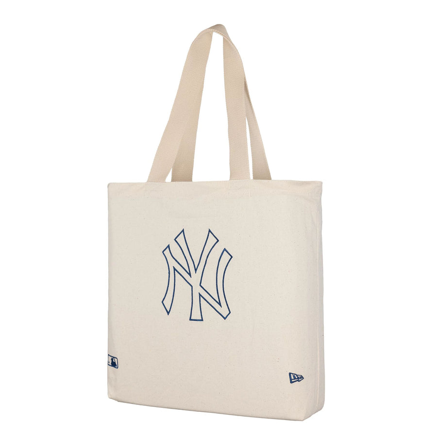 This is a New York Yankees MLB Light Cream Tote Bag 3