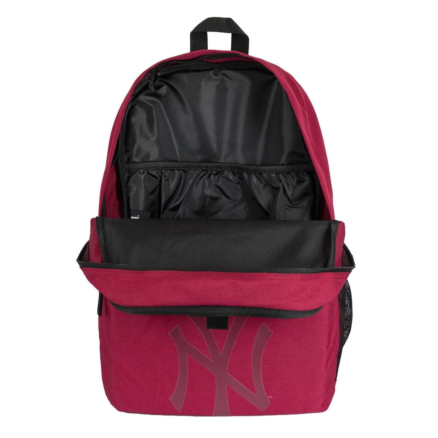 This is a New York Yankees MLB Dark Pink Stadium Backpack 4